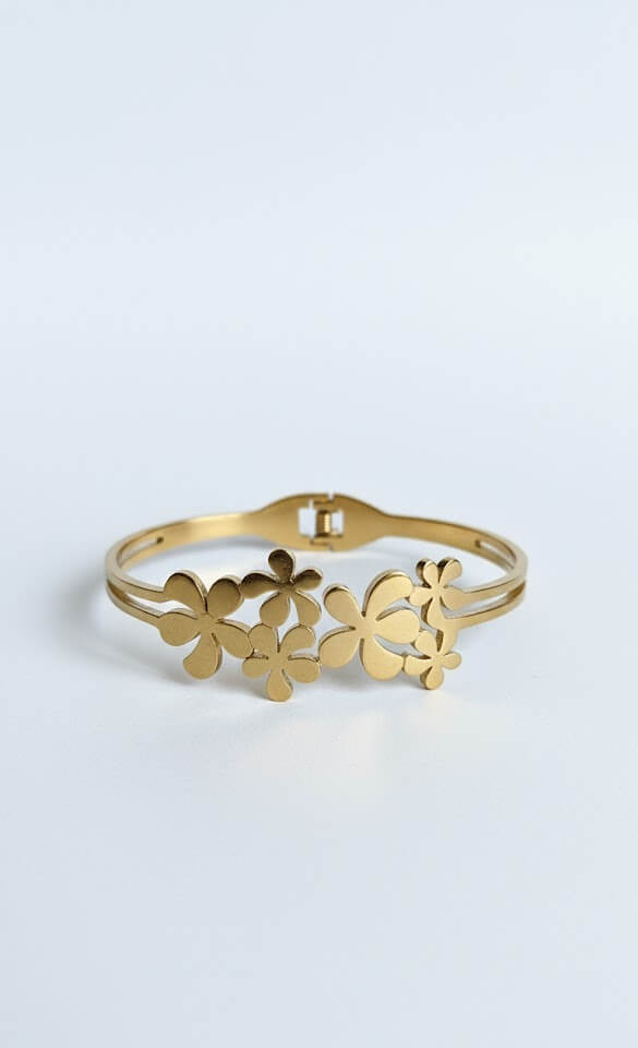 Stylish Floral Bangle Bracelet